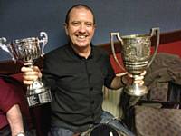 john with both trophies 2013 league cup and albany cup